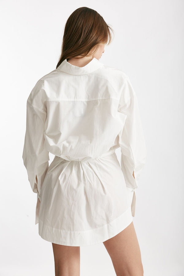 abito camicia misto cotone bianco women The andamane