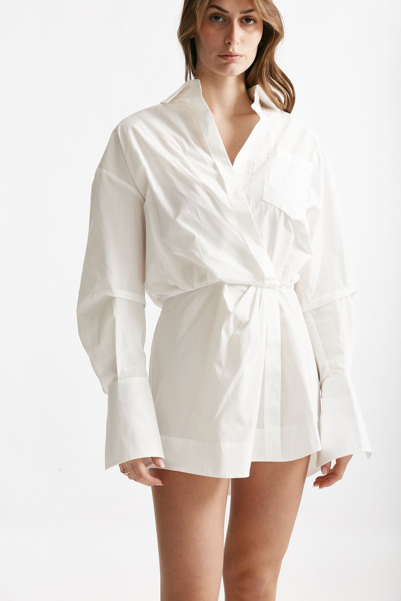 abito camicia misto cotone bianco women The andamane - 3