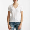 t-shirt basic scollo v romy bianco women Anonym apparel - 5