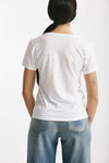 t-shirt basic scollo v romy bianco women Anonym apparel - 3