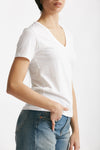 t-shirt basic scollo v romy bianco women Anonym apparel - 4