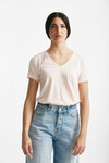 t-shirt basic scollo v romy rosa delicato women Anonym apparel - 1