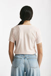 t-shirt basic scollo v romy rosa delicato women Anonym apparel - 4