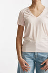 t-shirt basic scollo v romy rosa delicato women Anonym apparel - 5