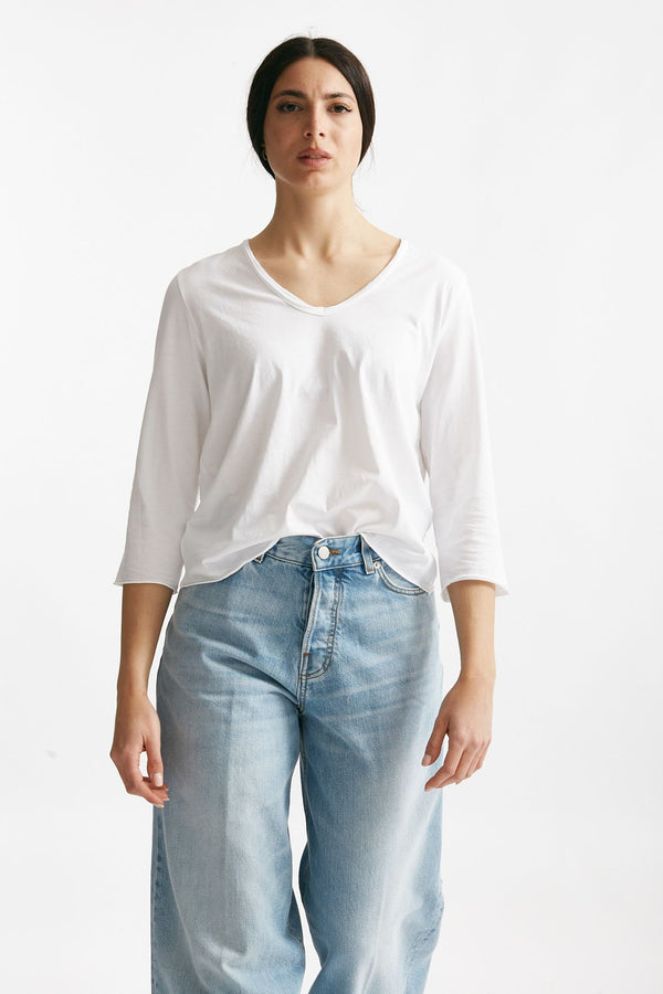 t-shirt in cotone lio bianco women Anonym apparel