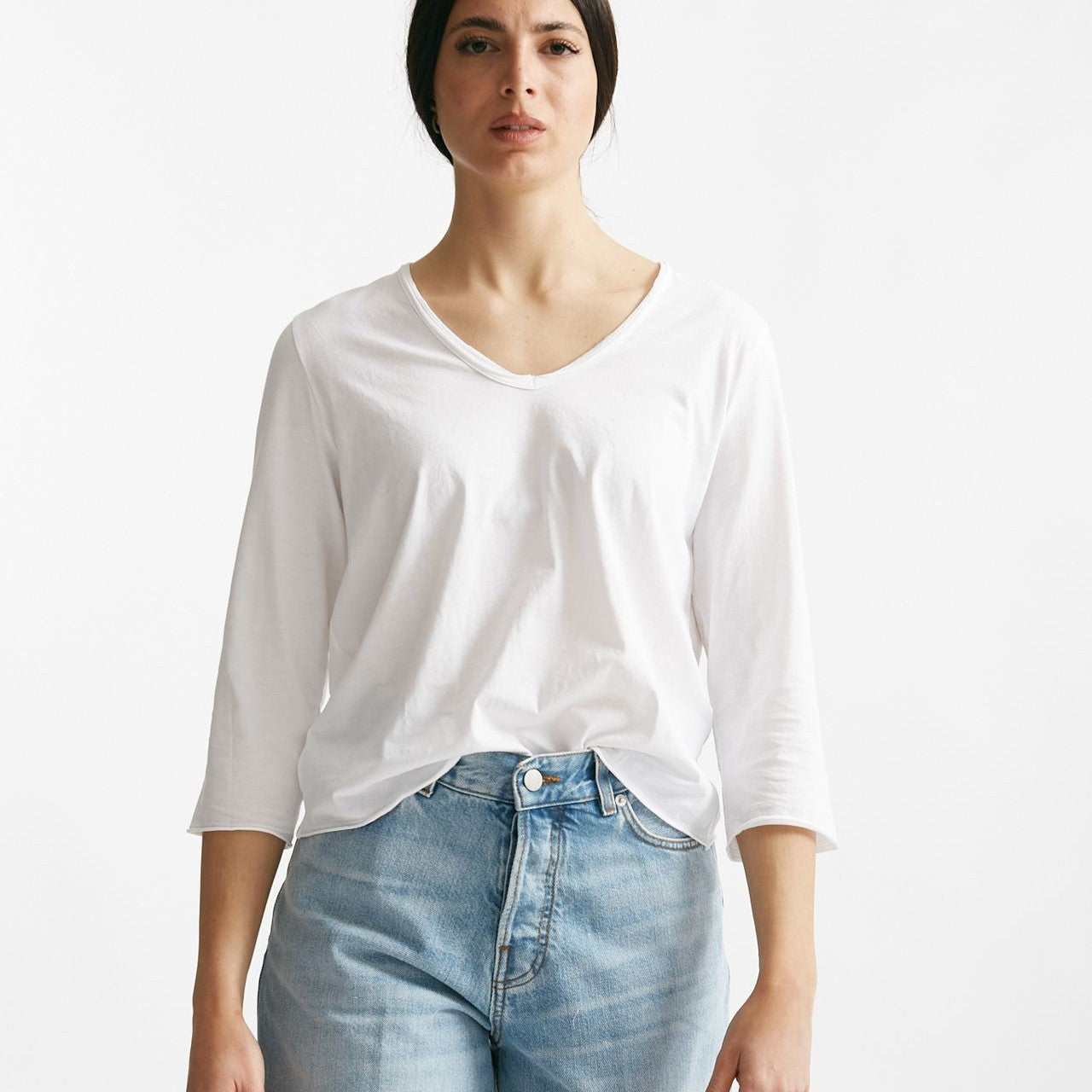 t-shirt in cotone lio bianco women Anonym apparel - 5