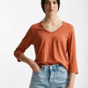 t-shirt in cotone lio arancio women Anonym apparel - 5