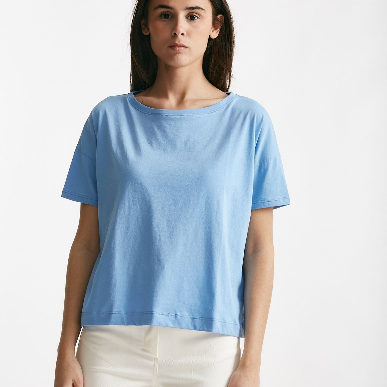 t-shirt scatolina audrey azzurro women Anonym apparel - 4