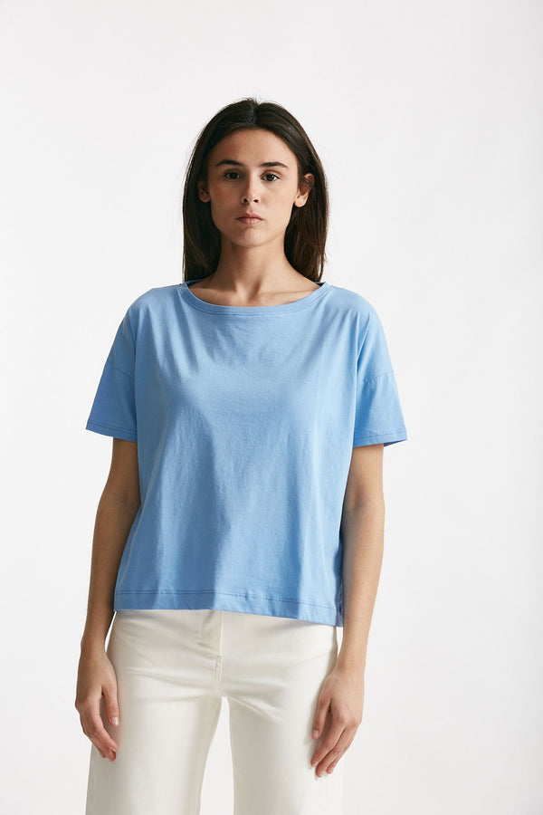t-shirt scatolina audrey azzurro women Anonym apparel