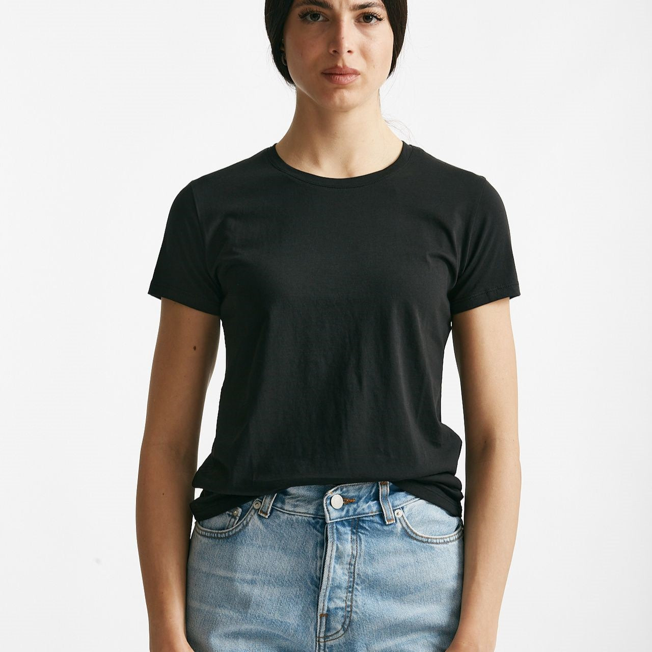 t-shirt basic girocollo maribel nero women Anonym apparel - 4