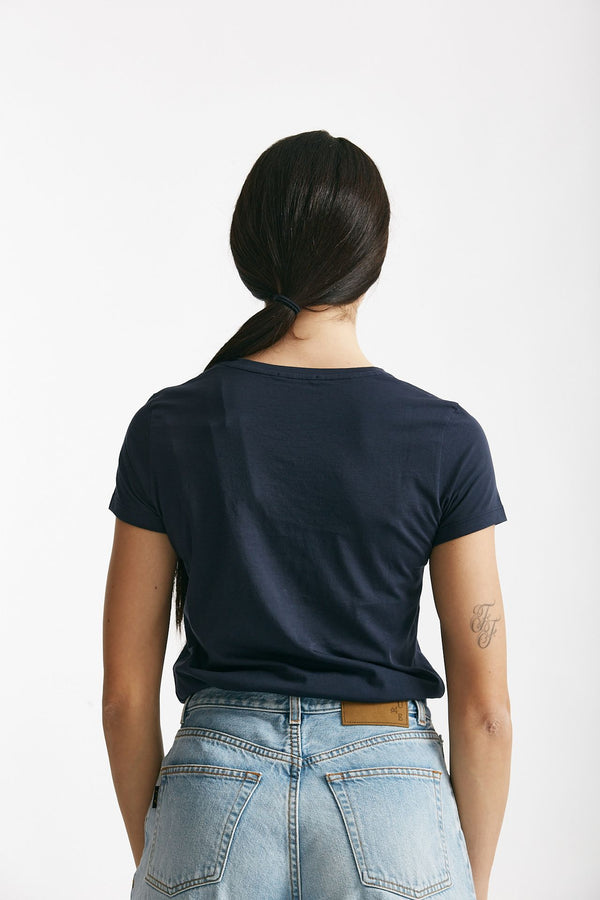 t-shirt basic girocollo maribel blu women Anonym apparel