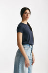 t-shirt basic girocollo maribel blu women Anonym apparel - 3