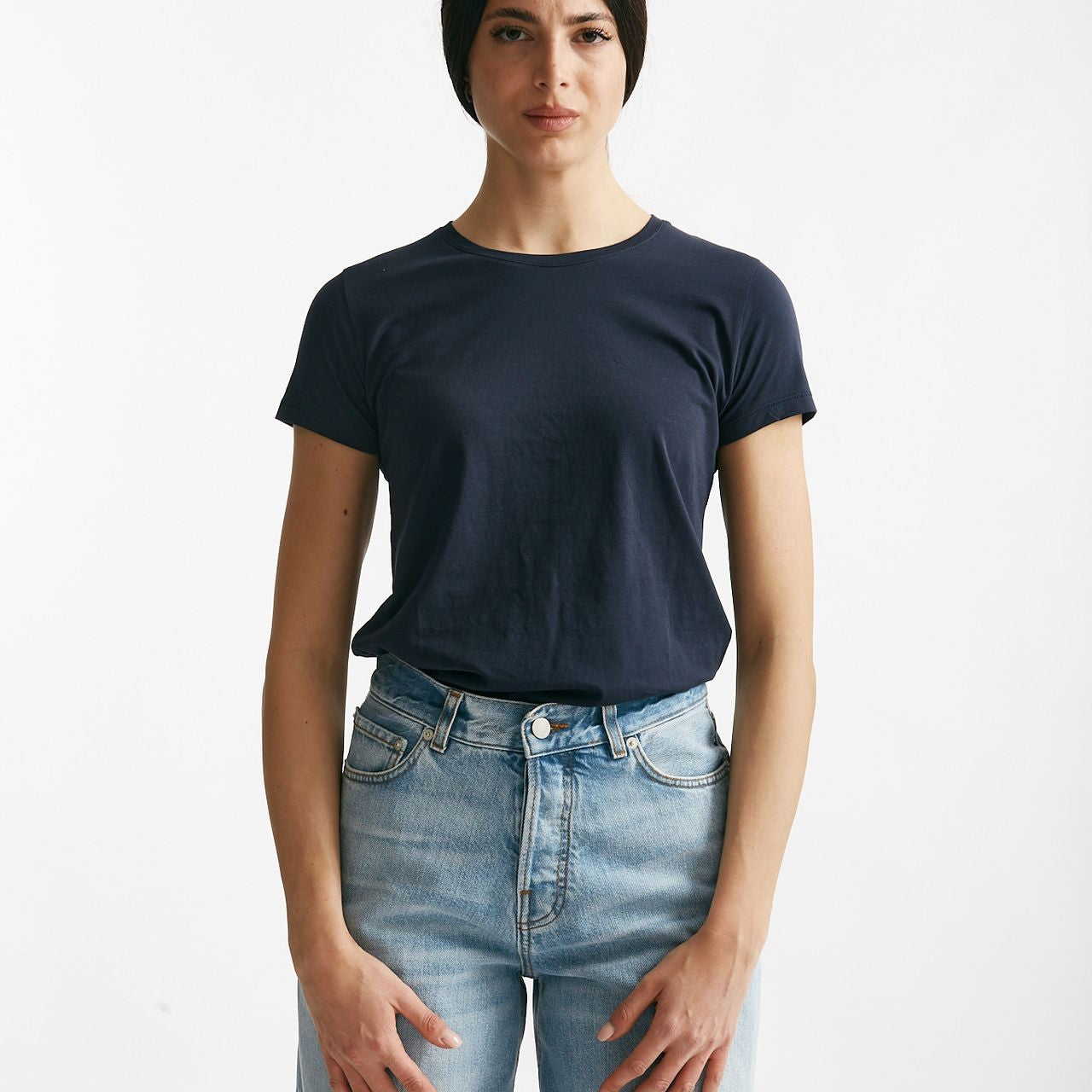 t-shirt basic girocollo maribel blu women Anonym apparel - 5