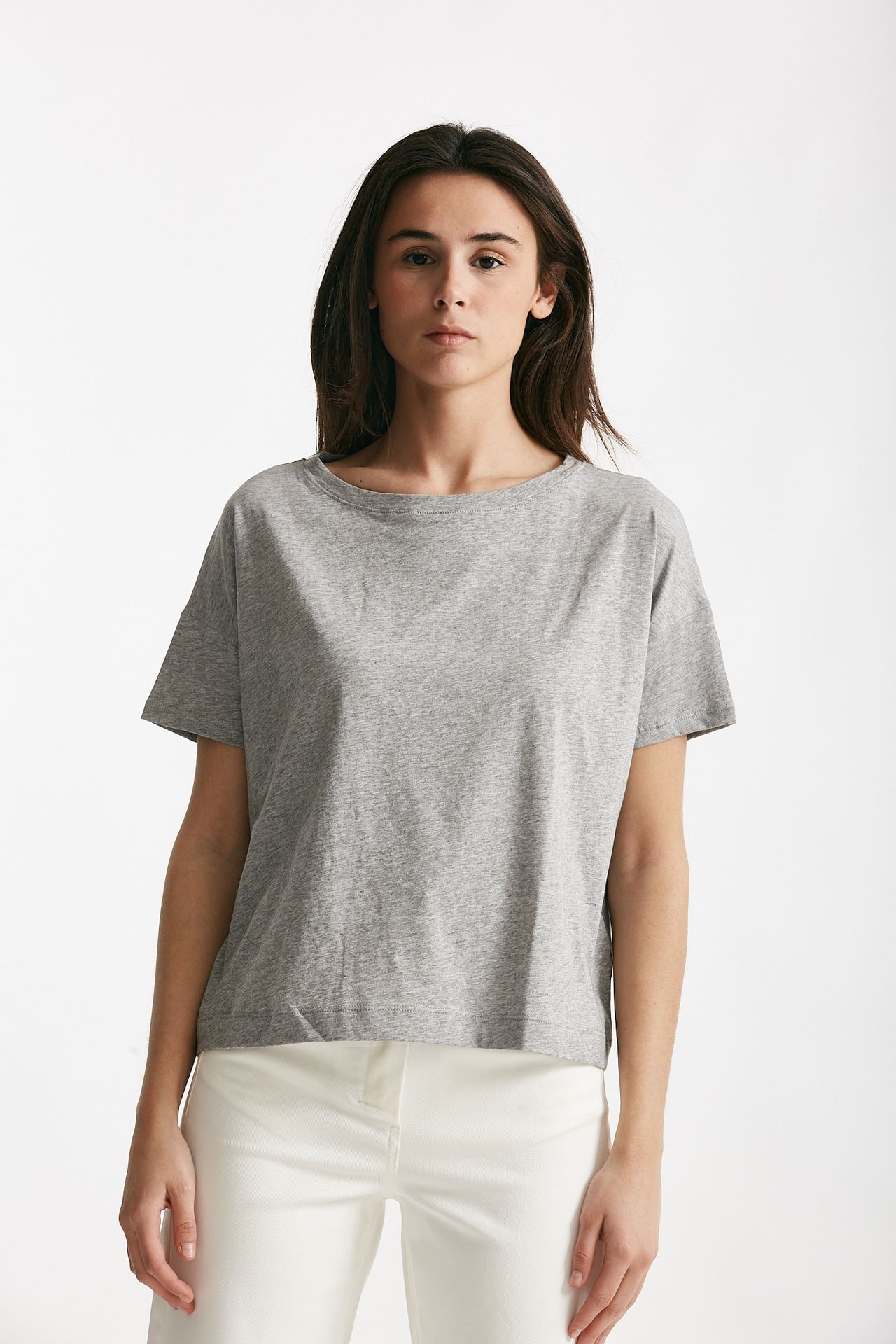 t-shirt scatolina audrey grigio melange women Anonym apparel - 1