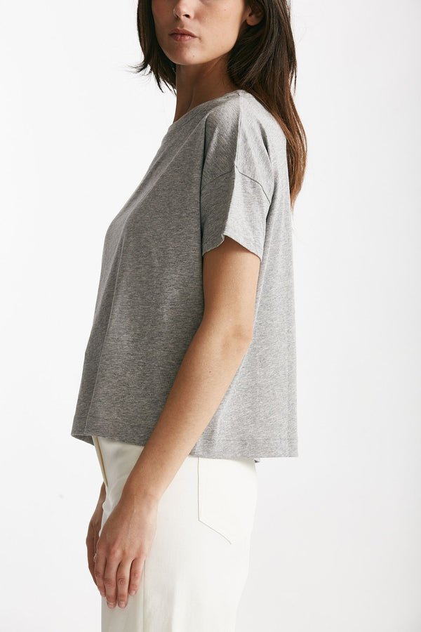 t-shirt scatolina audrey grigio melange women Anonym apparel