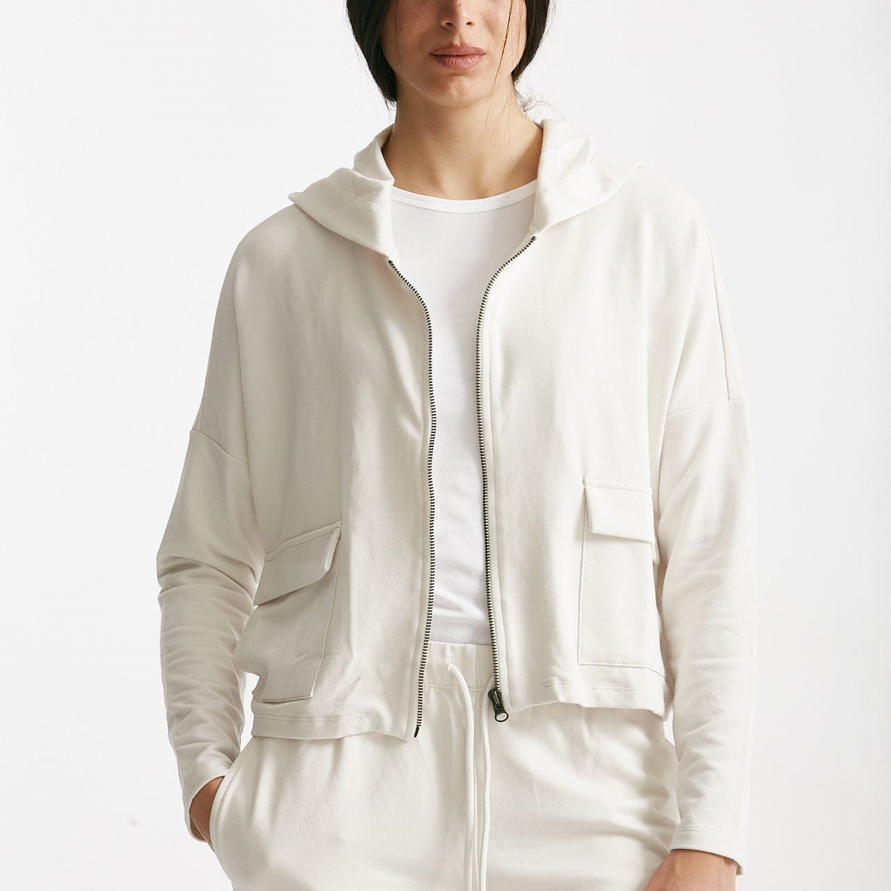 felpa in cotone leggero panna women Anonym apparel - 6