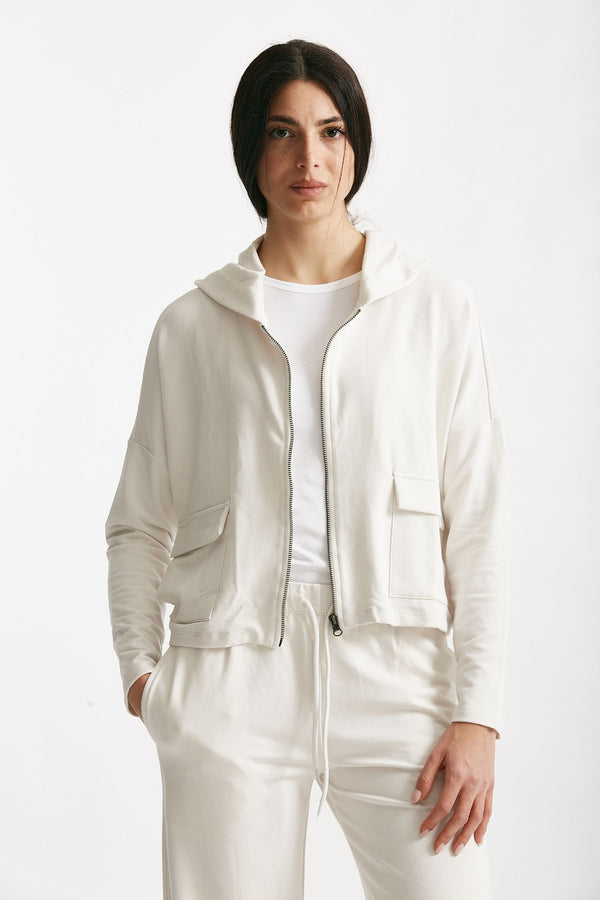 felpa in cotone leggero panna women Anonym apparel