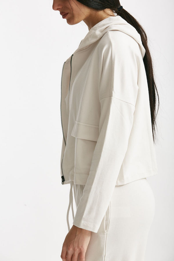 felpa in cotone leggero panna women Anonym apparel