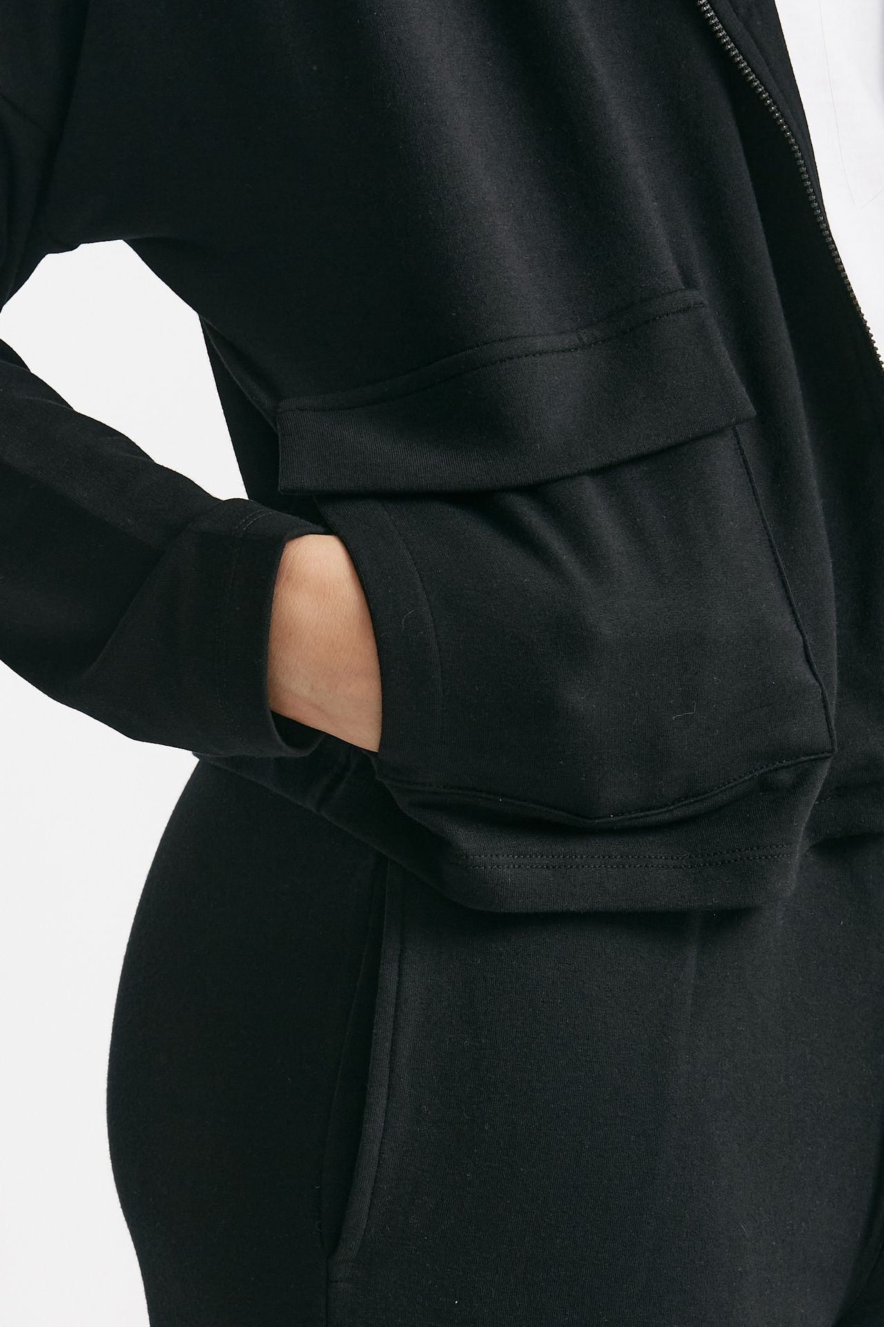 felpa in cotone leggero nero women Anonym apparel - 4