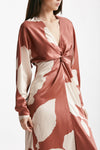 abito lungo in raso di seta fantasia women Antonelli firenze - 5