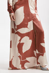 abito lungo in raso di seta fantasia women Antonelli firenze - 6