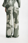 pantalone fluido in raso di pura seta fantasia women Antonelli firenze - 3
