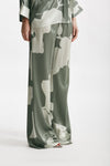 pantalone fluido in raso di pura seta fantasia women Antonelli firenze - 4