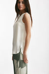 top in misto seta bianco women Antonelli firenze - 2