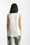 top in misto seta bianco women Antonelli firenze - 3