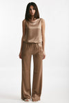 pantalone fluido misto seta bronzo women Antonelli firenze - 1