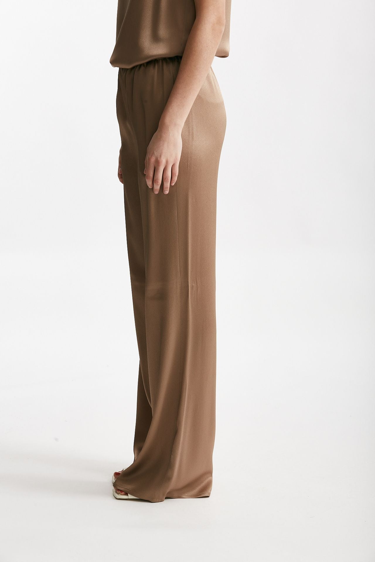 pantalone fluido misto seta bronzo women Antonelli firenze - 2