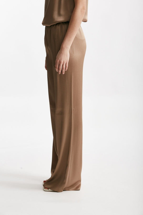 pantalone fluido misto seta bronzo women Antonelli firenze
