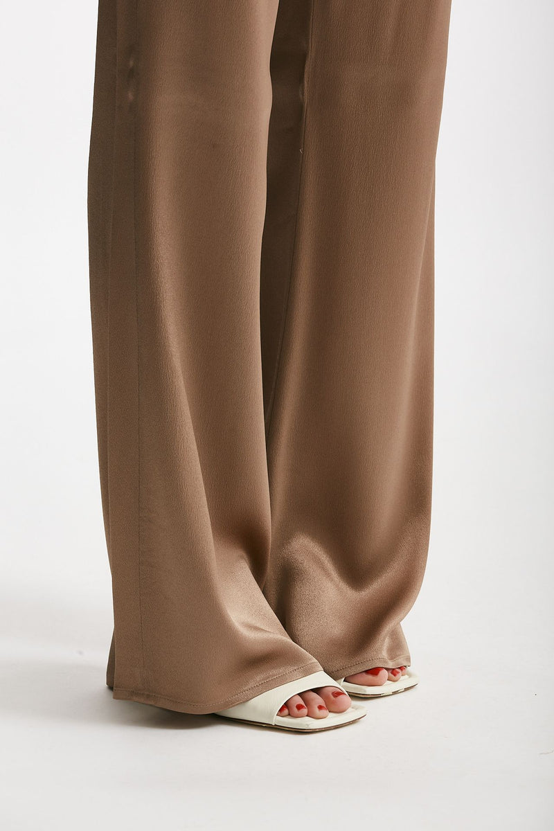 pantalone fluido misto seta bronzo women Antonelli firenze - 4