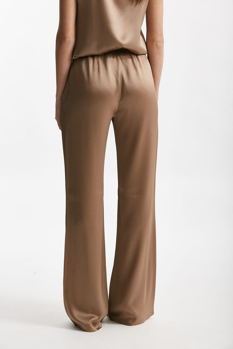 pantalone fluido misto seta bronzo women Antonelli firenze - 5