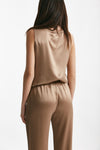top in misto seta bronzo women Antonelli firenze - 3