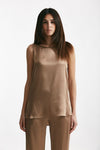 top in misto seta bronzo women Antonelli firenze - 5