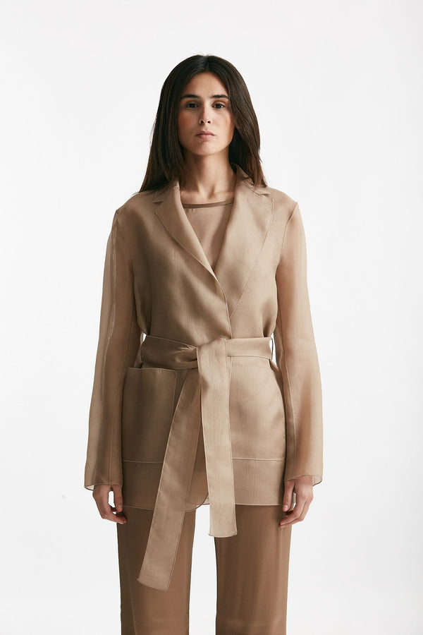 giacca in voile di seta bronzo women Antonelli firenze