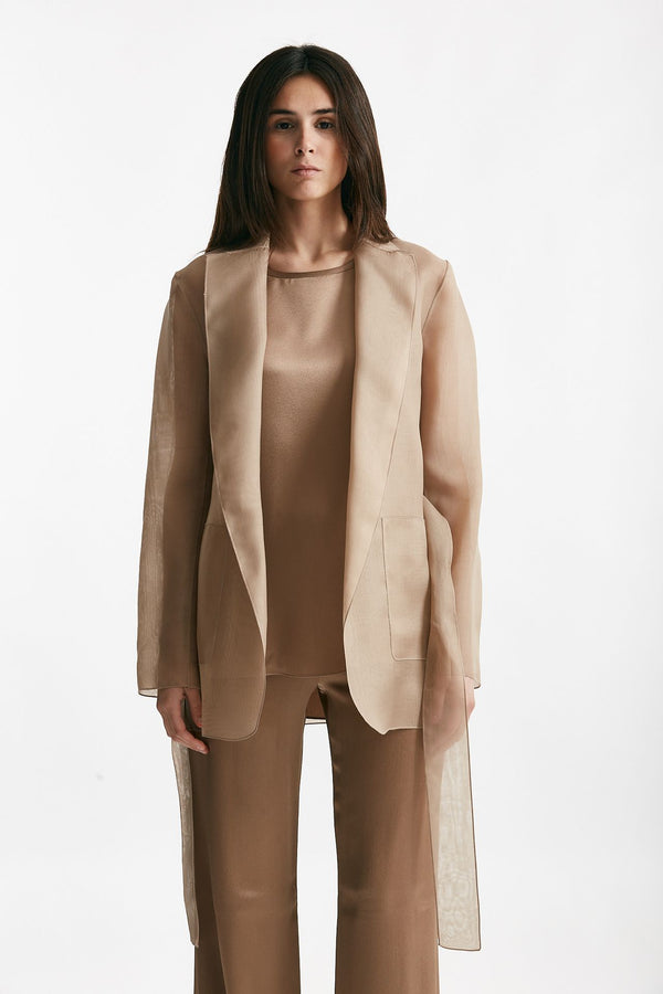 giacca in voile di seta bronzo women Antonelli firenze
