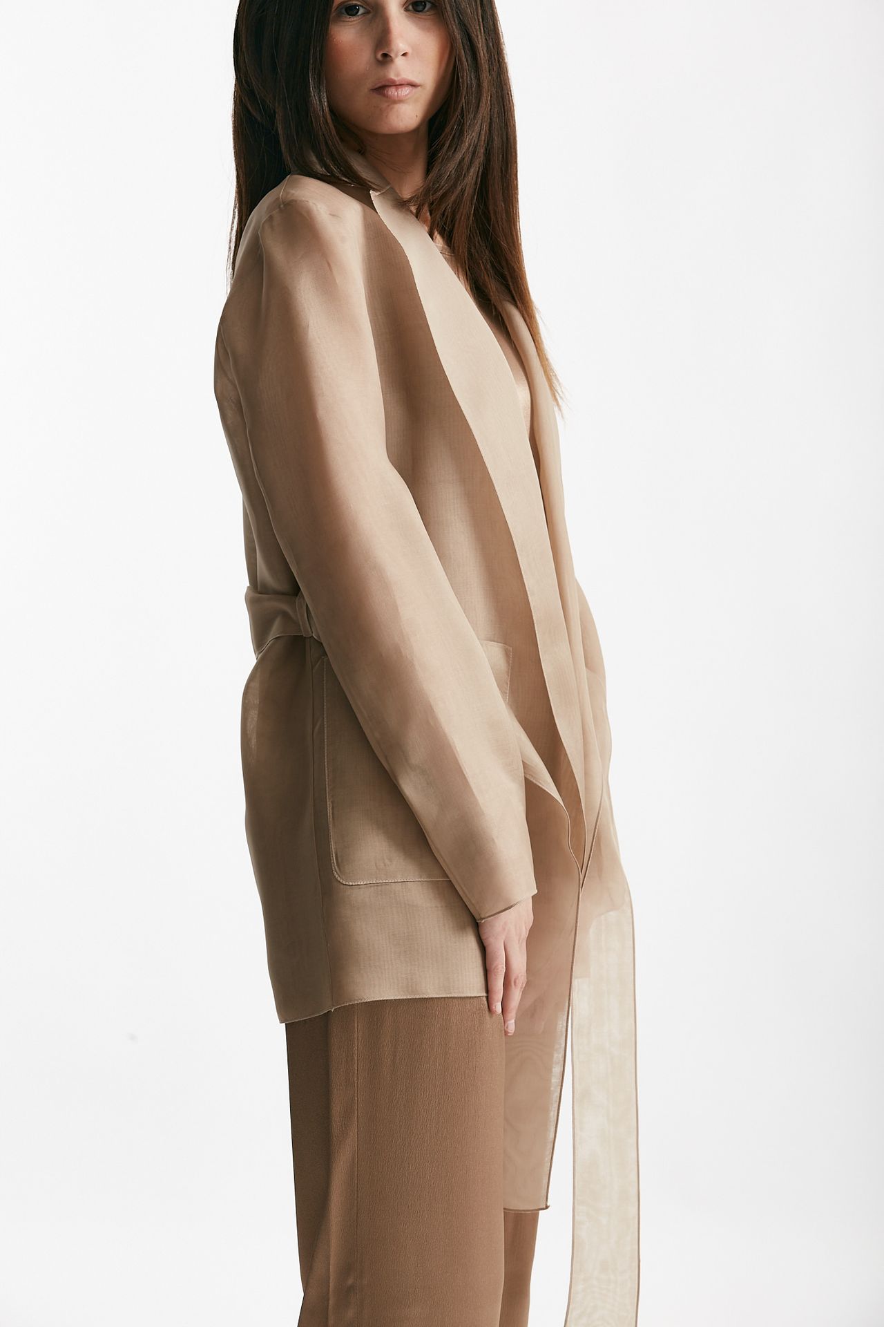 giacca in voile di seta bronzo women Antonelli firenze - 4