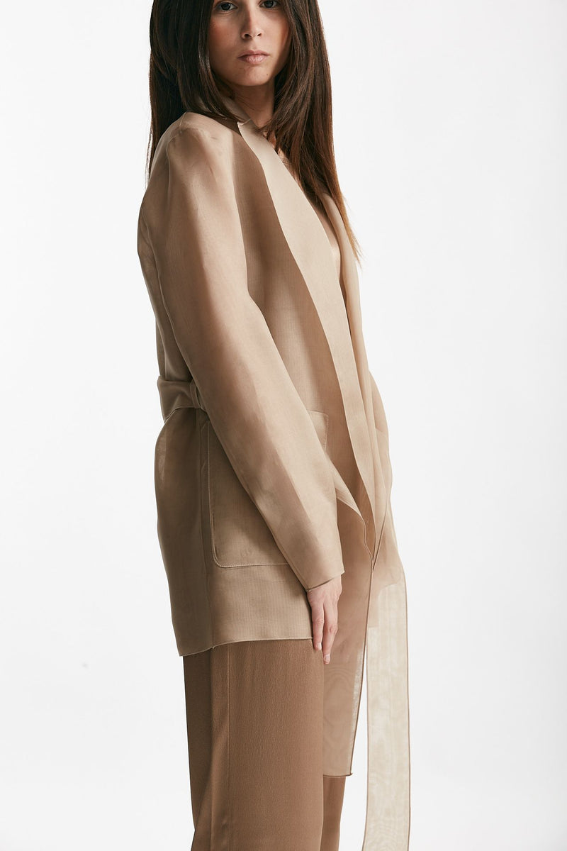 giacca in voile di seta bronzo women Antonelli firenze - 4