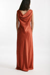 abito lungo rosso corallo women Antonelli firenze - 3