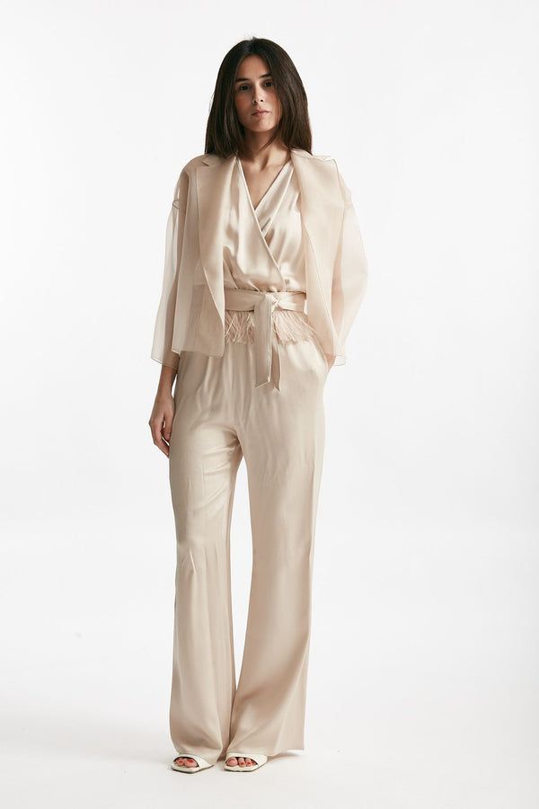 giacca in voile di seta cipria women Antonelli firenze