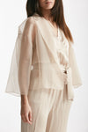 giacca in voile di seta cipria women Antonelli firenze - 4