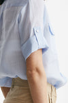 camicia in ramie azzurro women Antonelli firenze - 5