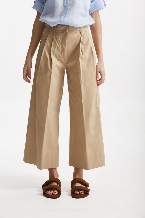 pantalone pinces beige vita alta women Antonelli firenze