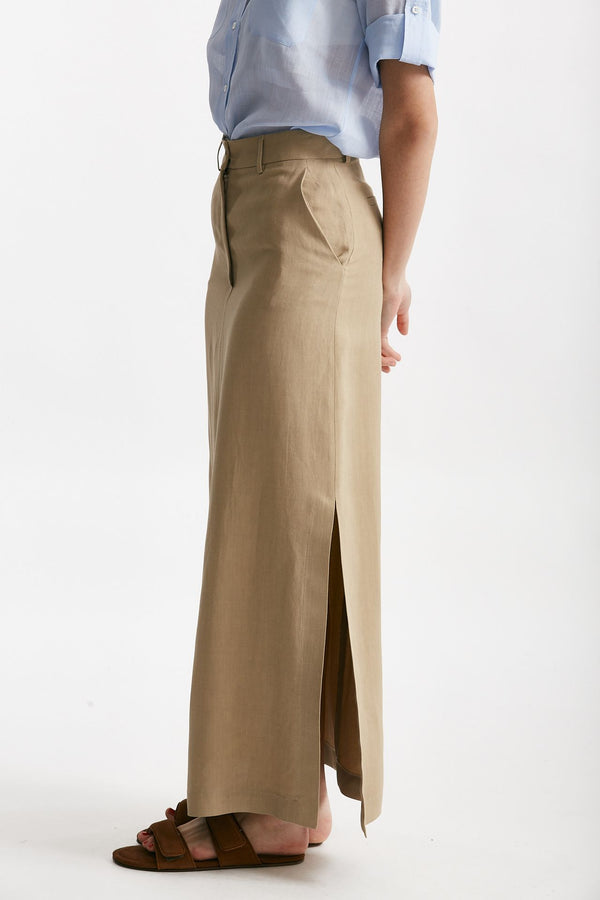 gonna lunga beige vita alta women Antonelli firenze