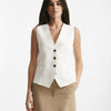 gilet in viscosa panna scollo a v women Antonelli firenze - 7