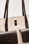borsa in pelle e canvas soledad testa di moro women Avenue 67 - 4