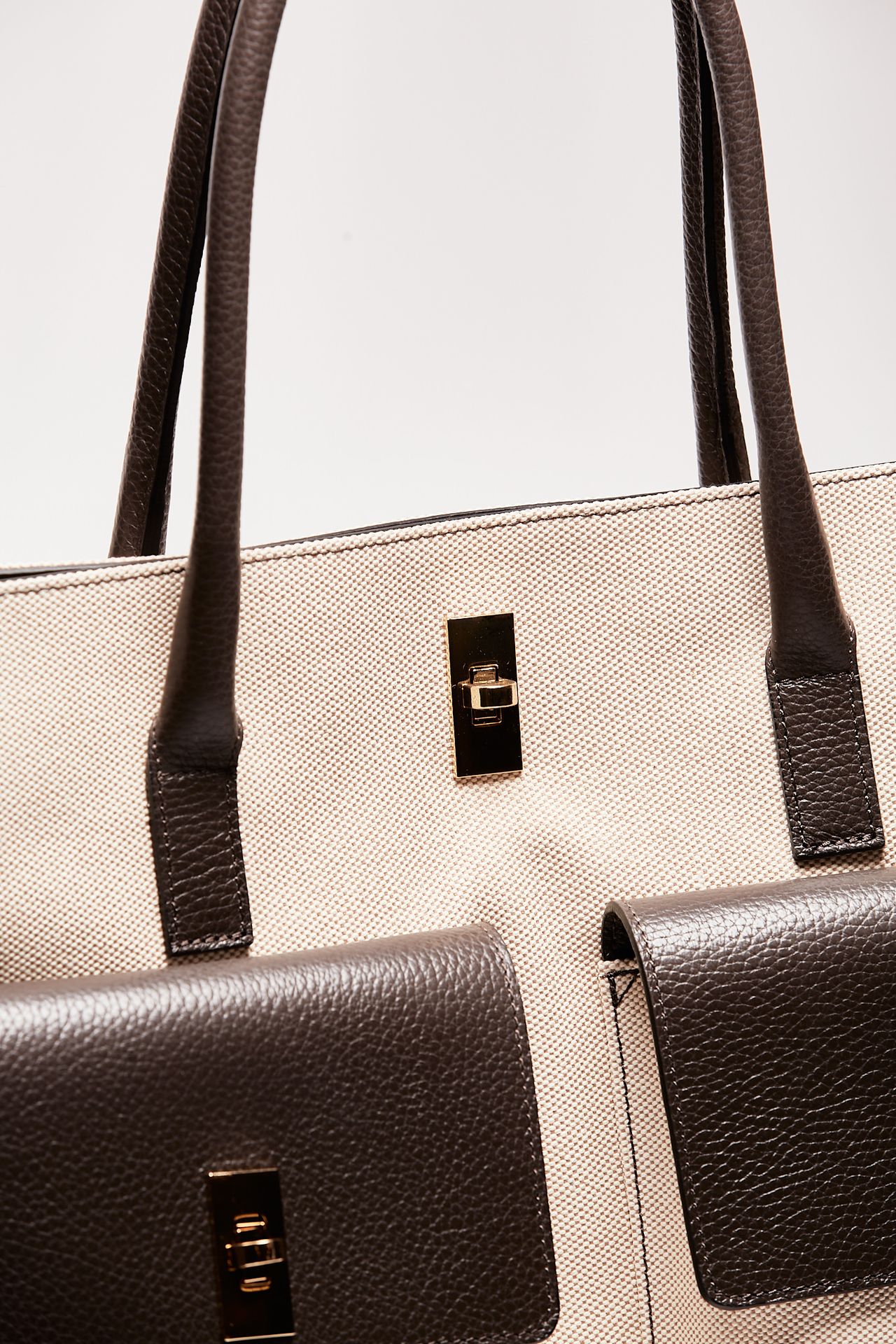 borsa in pelle e canvas soledad testa di moro women Avenue 67 - 4