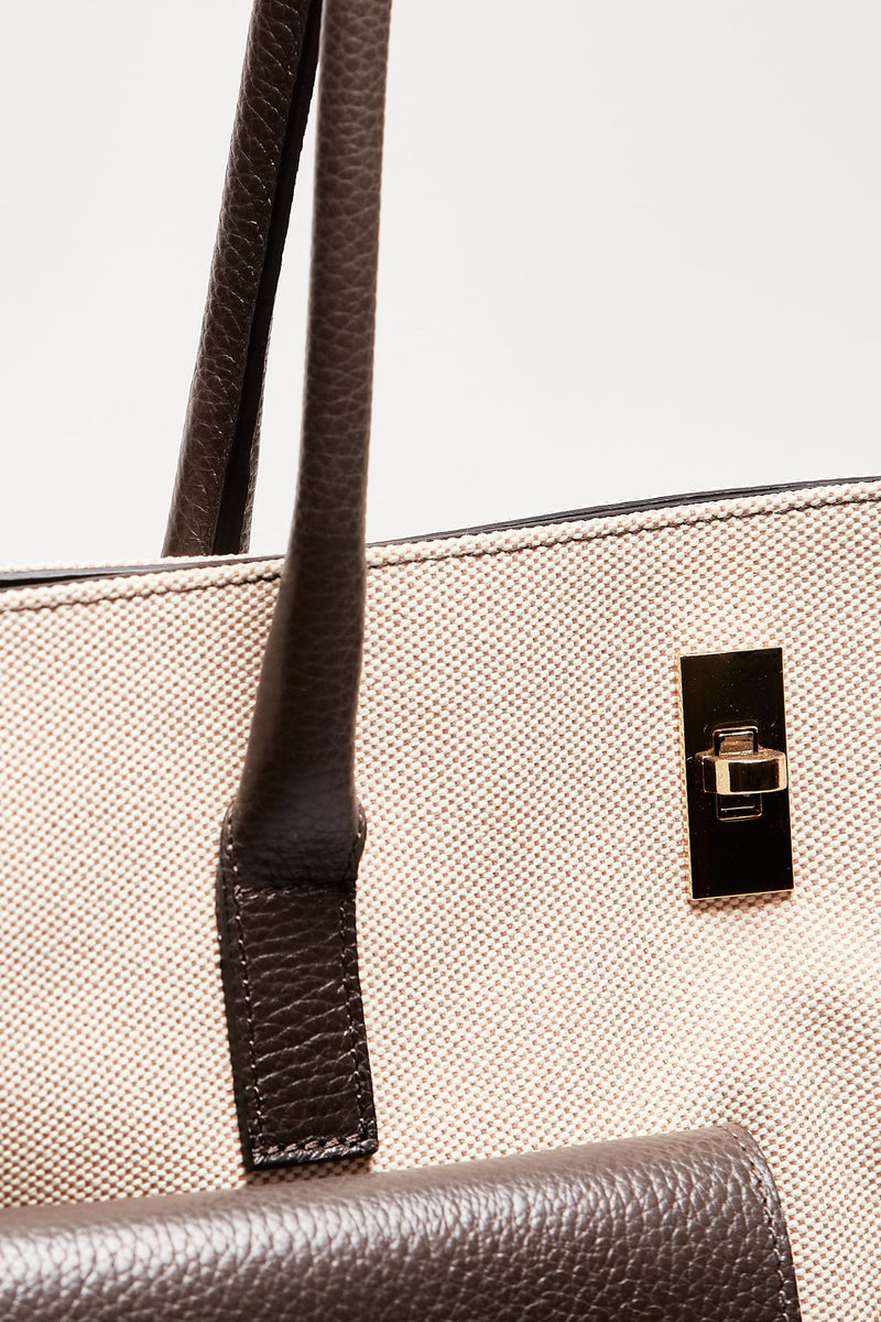 borsa in pelle e canvas soledad testa di moro women Avenue 67 - 5